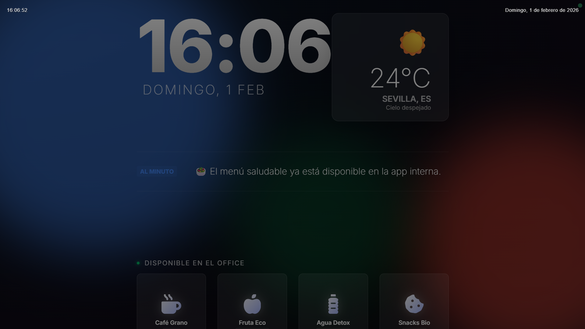 Pantalla informativa clima